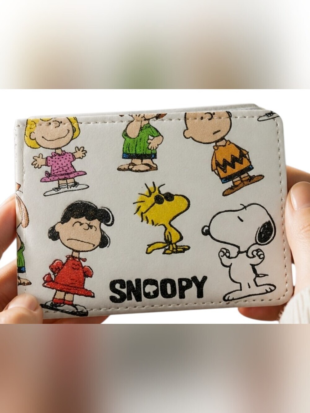 Peanuts -Snoopy & The Peanut Crew ID/Card Wallet, 2 Covered ID Windows, 8 Slots - Picture 11 of 11